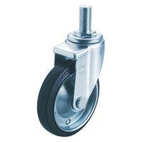 【アウトレット】ユーエイ ねじ込み式 自在 キャスター ゴム 車輪径100mm Jタイプ SJT型 SJT-100WP-M16-40 1個