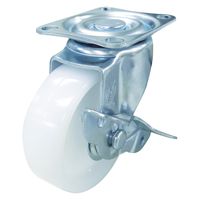 【アウトレット】ユーエイ プレート式 自在 キャスター ナイロン 車輪径75mm ストッパー付き SG-75NS 1個