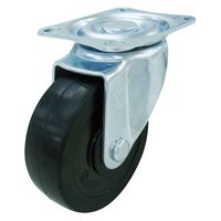 【アウトレット】ユーエイ プレート式 自在 キャスター ゴム 車輪径50mm Sタイプ SG型 SG-50RH 1個
