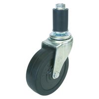 【アウトレット】ユーエイ 差し込み式自在キャスターゴム車輪径75mm Lタイプ LTF型 パイプ径22 LTF-75RH-22 1個