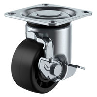 ユーエイ プレート式自在低床キャスター強化ナイロン ストッパー付き HG