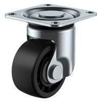 【アウトレット】ユーエイ レート式 自在 低床キャスター 強化ナイロン 車輪径65mm Hタイプ HG型 HG-65GNB 1個