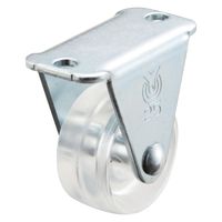 【アウトレット】ユーエイ プレート式 固定 キャスター 透明ポリカーボネート 車輪径25mm Gタイプ GR-25PC 1個