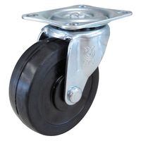 ユーエイ プレート式自在キャスターゴム車輪径75mm Gタイプ G型 取付寸法55×42 G-75RH 1個