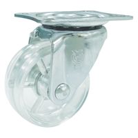 ユーエイ プレート式 自在 キャスター 透明ポリカーボネート 車輪径25mm Gタイプ G-25PC 1個