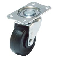 ユーエイ プレート式自在キャスターゴム車輪径50mm Eタイプ E型 取付寸法56×28 E-50R 1個