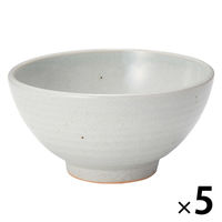 無印良品 萬古焼 飯碗 大 透明釉 約直径13.5cm 1セット（1個×5） 良品計画