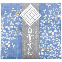 白雪 友禅ふきん 吸水性がよく すぐ乾く 友禅染め かや織りふきん 台拭き 食器拭き 萩 藍色 1枚