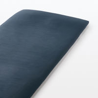無印良品 再生ポリエステル 乾きやすい 敷ふとんカバー 100×200-210cm用 ネイビー 良品計画
