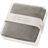 日繊商工 クリスマスシール付き 無撚糸バスタオルギフト(ブラウン)/包装済 466010BR-chrismas-10 1箱(10個入)（直送品）