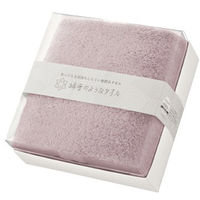 日繊商工 クリスマスシール付き 無撚糸バスタオルギフト(ピンク)/包装済 466010P-chrismas-10 1箱(10個入)（直送品）