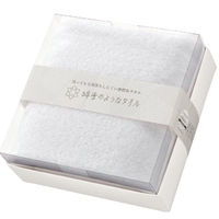 日繊商工 クリスマスシール付き 無撚糸バスタオルギフト(ホワイト)/包装済 466010W-chrismas-10 1箱(10個入)（直送品）