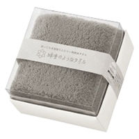 日繊商工 クリスマスシール付き 無撚糸フェイスタオルギフト(ブラウン)/包装済 466011BR-chrismas-24 1箱(24個入)（直送品）