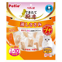 ペティオ できたて厨房 蒸しささみ プチ（1切れ×10パック）1袋 猫用 おやつ