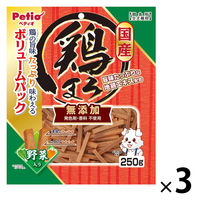 ペティオ 鶏まろ 無添加 野菜入り 国産 250g 3袋 犬用 おやつ