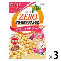 ペティオ おいしくスリム 砂糖・脂肪分ダブルゼロ カリカリボーロ おいも入り 国産 80g 3袋 犬用 おやつ