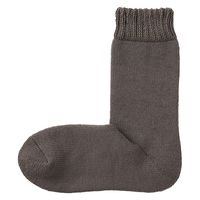 【メンズ】無印良品 紳士 足なり直角 パイル編み 厚手ルームソックス 25～27cm モカブラウン 良品計画