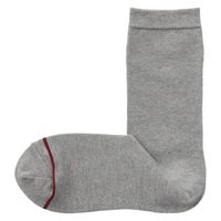 【レディース】無印良品 婦人 足なり直角 履き口やわらか あったか綿 靴下 ウール入り 口ゴムなし 23～25cm グレー