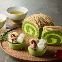 アデリー 2024【御歳暮】のし付き 京都・東山茶寮 宇治抹茶栗のモンブランロールケーキと栗のモンブラン抹茶プリン KHA-01A 1箱（直送品）