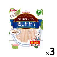 ペティオ デリカテッセン 蒸しササミ（2本入×4パック）1セット（1袋×3）犬用 おやつ