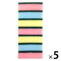 キッチンスポンジ ハードスポンジ CK 研磨材入り 3色アソート 1セット（1パック（7個入）×5）オーエ
