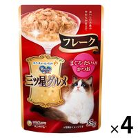 銀のスプーン 三ツ星グルメ フレーク まぐろ・たい入りかつお 35g 4袋 キャットフード パウチ