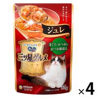 銀のスプーン 三ツ星グルメ ジュレ まぐろ・かつおにかつお節添え 35g 4袋 キャットフード パウチ