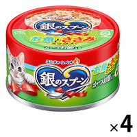銀のスプーン お魚とささみミックス かつお節入り 70g 4缶 キャットフード 缶詰