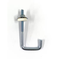 山喜産業　日鋼産業　ユニクロ完全セットチャンネルボルト　白スポンジパッキン　１／４×３０×６０mm　1袋（50セット入）（直送品）