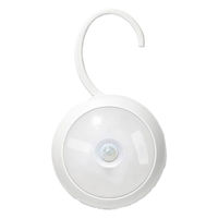 ヤザワコーポレーション 乾電池式人感明暗ナイトライトフック収納 NBSMN71WH 1個