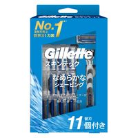 ジレット マッハシン スキンテック 髭剃り カミソリ 男性 メンズ 本体＋替刃11個付