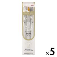 三菱鉛筆 ゲルインクボールペン ユニボールONE 白金銀3色セット UMNSC05WGS3C 1セット（1本×5）