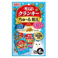 いなば CIAO チャオ クランキー ちゅ～る和え 乳酸菌入り まぐろ味 国産（5g×6袋）1袋 猫用 おやつ