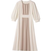 ハネクトーン早川 ワンピース ホワイト×ベージュ 13号 7743-7-13 1枚（直送品）