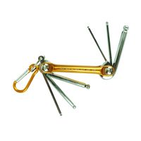 アークランズ WIZ’A カラビナ付六角棒レンチセット WZーHX06 1セット(4個)（直送品）