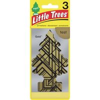 カーフレッシュ社 リトルツリーズ LT エアーフレッシュナー 3P ー Gold(ゴールド) LT304 1パック(3枚) 671-4645（直送品）