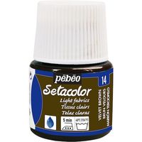 ペベオ・ジャポン ペベオ 布用水性アクリル絵具セタカラー透明色 45ml ベルベットブラウン 329014 1本 576-0328（直送品）