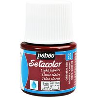 ペベオ・ジャポン ペベオ 布用水性アクリル絵具セタカラー透明色 45ml オリエンタルレッド 329023 1本 575-8810（直送品）
