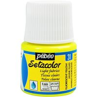 ペベオ・ジャポン ペベオ 布用水性アクリル絵具セタカラー透明蛍光色 45ml フルレセントイエロー 329031 1本 575-8775（直送品）