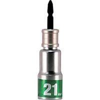 MUSTTOOL 軸交換式落下防止ソケット12角 差込6.35x対辺21mm×全長115mm RS21SLー12K 19945 1個（直送品）