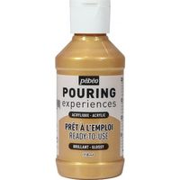 ペベオ・ジャポン ペベオ ポーリングメディウム入り アクリル絵具118ml 24 メタリックゴールド 524624 1個 594-3154（直送品）