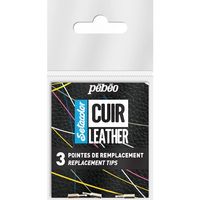 ペベオ・ジャポン Pebeo セタカラーレザー(革用)マーカー用 ペン先替え 3個入り 295689 1パック(3本) 609-4511（直送品）