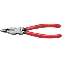 KNIPEX ニードルノーズペンチ プラスチックハンドル 185mm 0821185 1丁 610-7092（直送品）