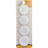 サンケーキコム サンケー カラーマグネット 40φ 白 4個入 CMRS-40-WH 1パック(4個) 628-6392（直送品）