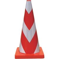 安全興業 ANZEN 安全コーン Wコーン 赤白3段 高輝度反射タイプ KEY-794K 1本 652-8064（直送品）