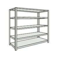 TRUSCO スチールラック M1.5型軽中量棚 1760X445XH1500 5段単体 ネオグレー M1.5-5645 NG（直送品）