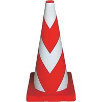 安全興業 ANZEN 安全コーン Wコーン 赤白3段 反射タイプ KEY-794W 1本 652-4769（直送品）