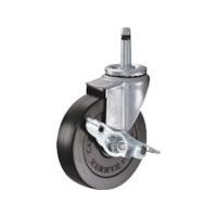 ハンマーキャスター ハンマー 差込み旋回式ゴム車輪 100mm ストッパー付 415K-R100 1個 814-0918（直送品）