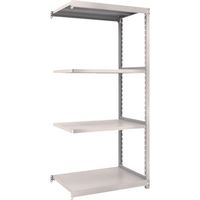 TRUSCO スチールラック M2型軽中量棚 860X600XH2100 4段 連結 ネオグレー M2-7364B NG 1セット(1台)（直送品）