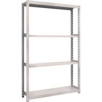 TRUSCO スチールラック M2型軽中量棚 1160X300XH2100 4段 単体 ネオグレー M2-7434 NG 1セット(1台)（直送品）